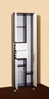 Пенал Бриклаер Бали 4627125412417 57 см венге/белый